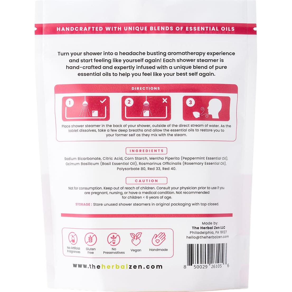 Vaporizadores de Ducha Aromaterapia Head Hug - 10 Tabletas