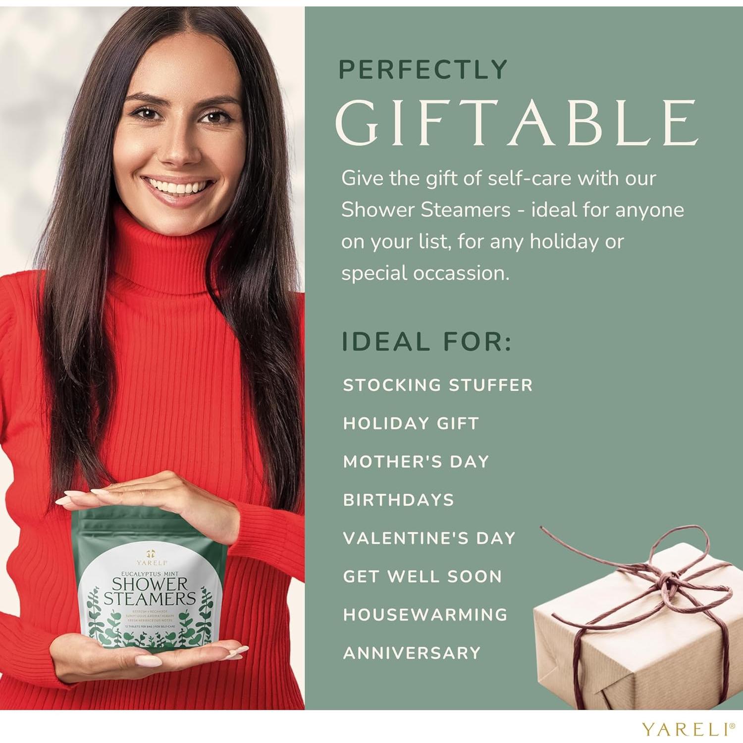 Vaporizadores de Ducha Yareli Eucalipto Menta - Paquete 12