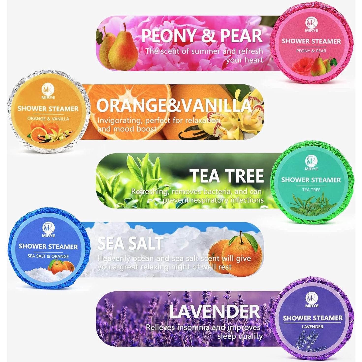 Bombas de Ducha Aromaterapia MR MIRYE - 20 Piezas Orgánicas