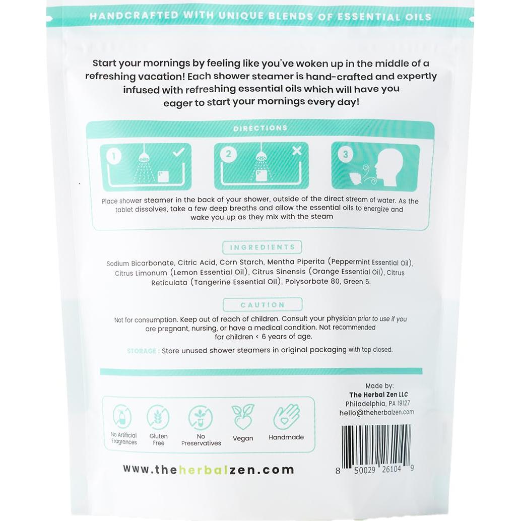 Bombas de Ducha Aromaterapia Cítricos Aceites Esenciales 10 Unidades