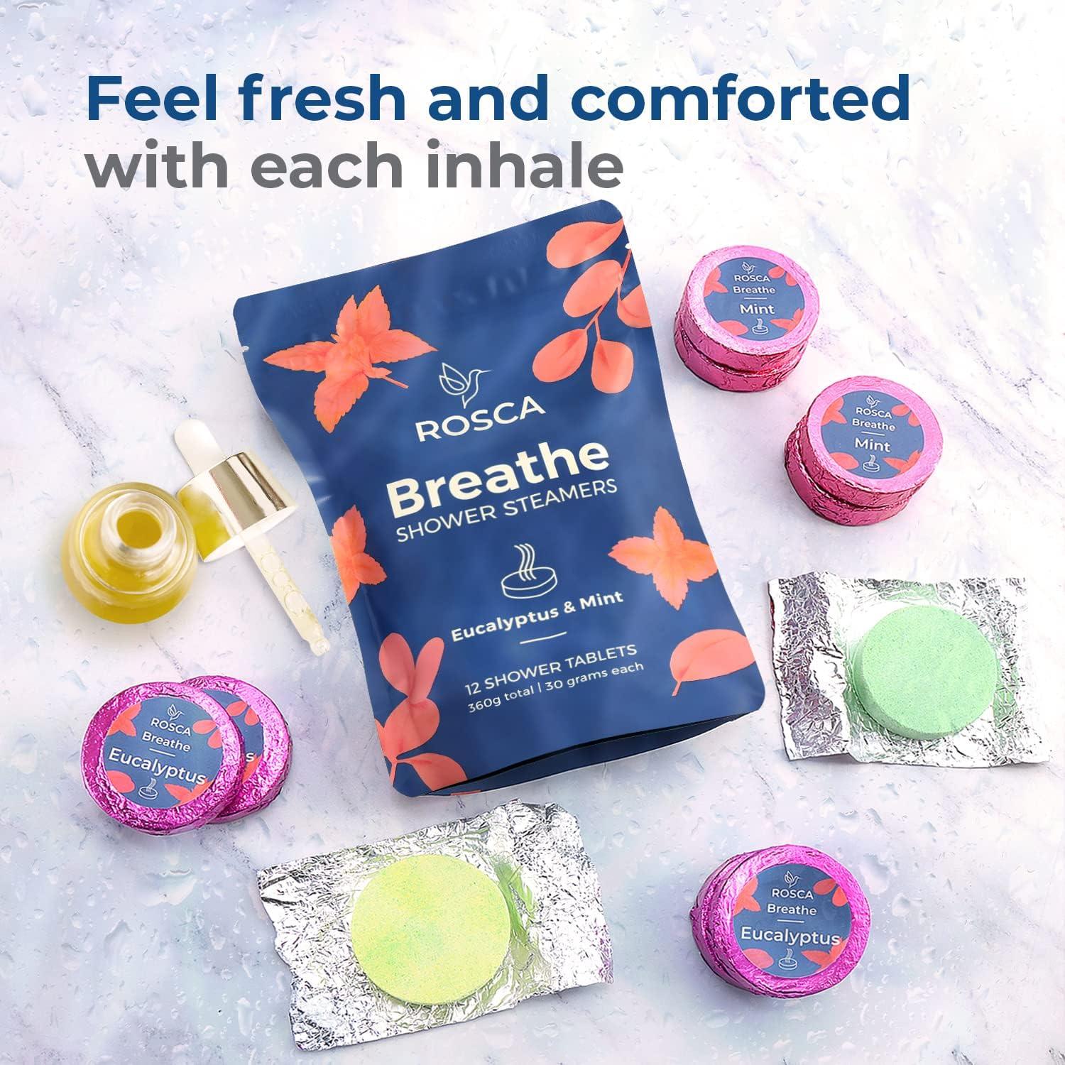 Pastillas de Ducha Aromaterapia Eucalipto y Menta Rosca - 12 Piezas
