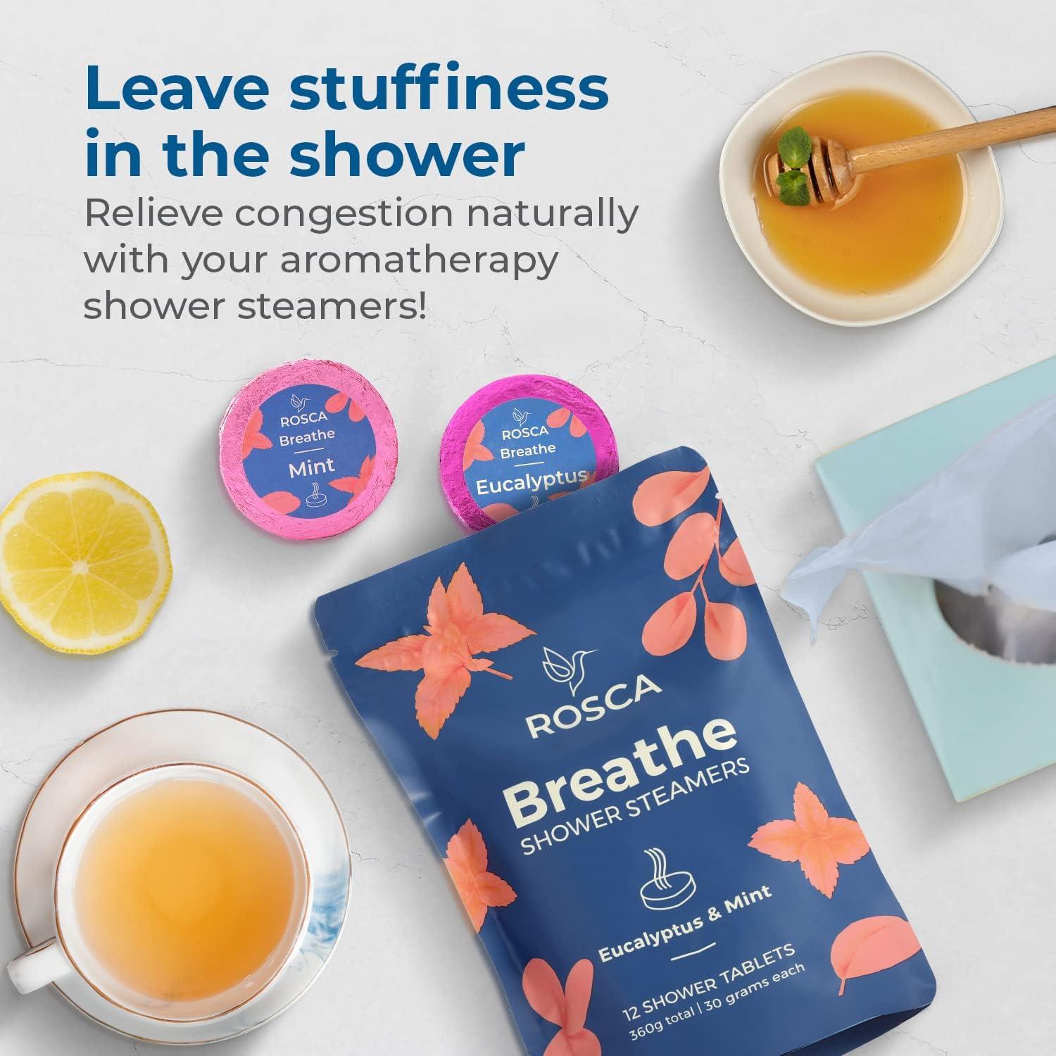 Pastillas de Ducha Aromaterapia Eucalipto y Menta Rosca - 12 Piezas