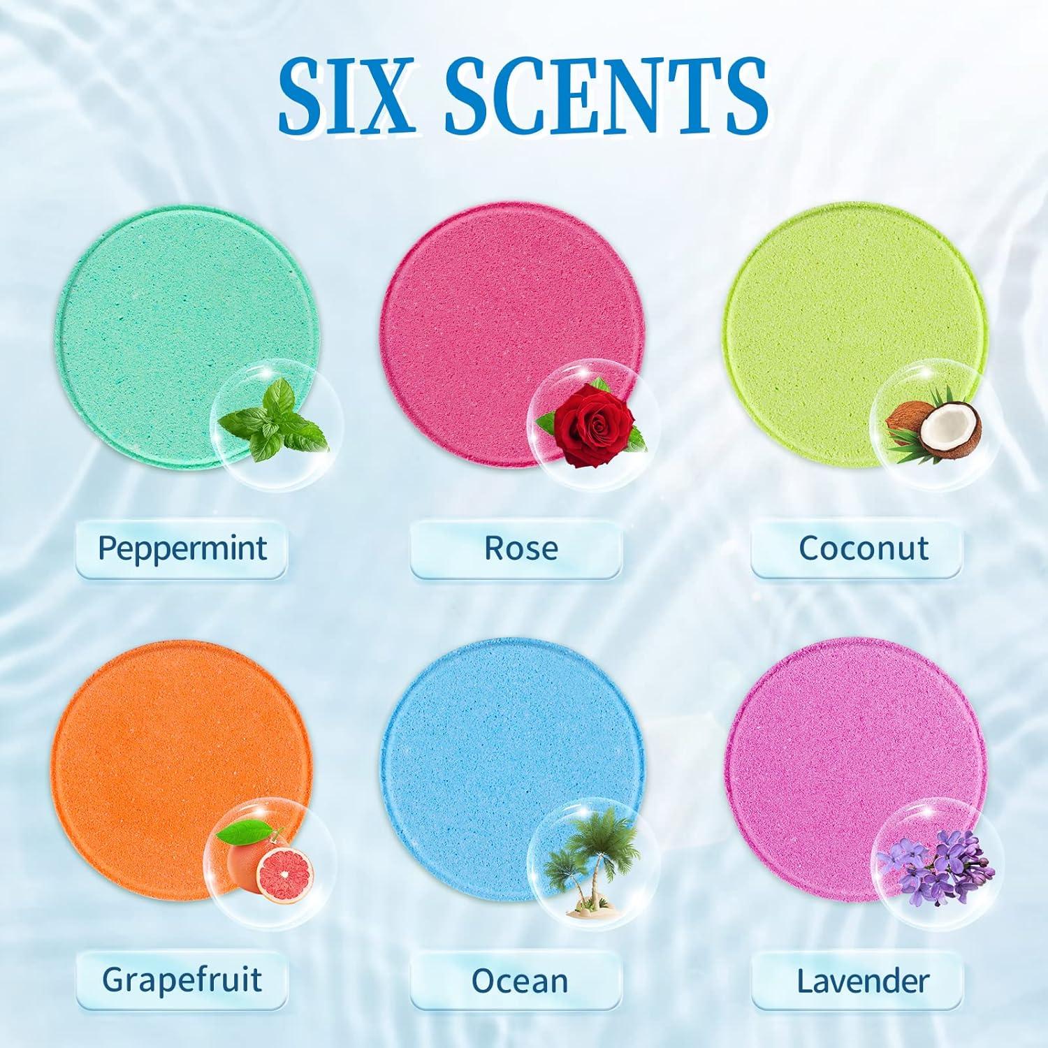 Pastillas de Vapor para Ducha Fizzgarden - 18 Aromas Naturales