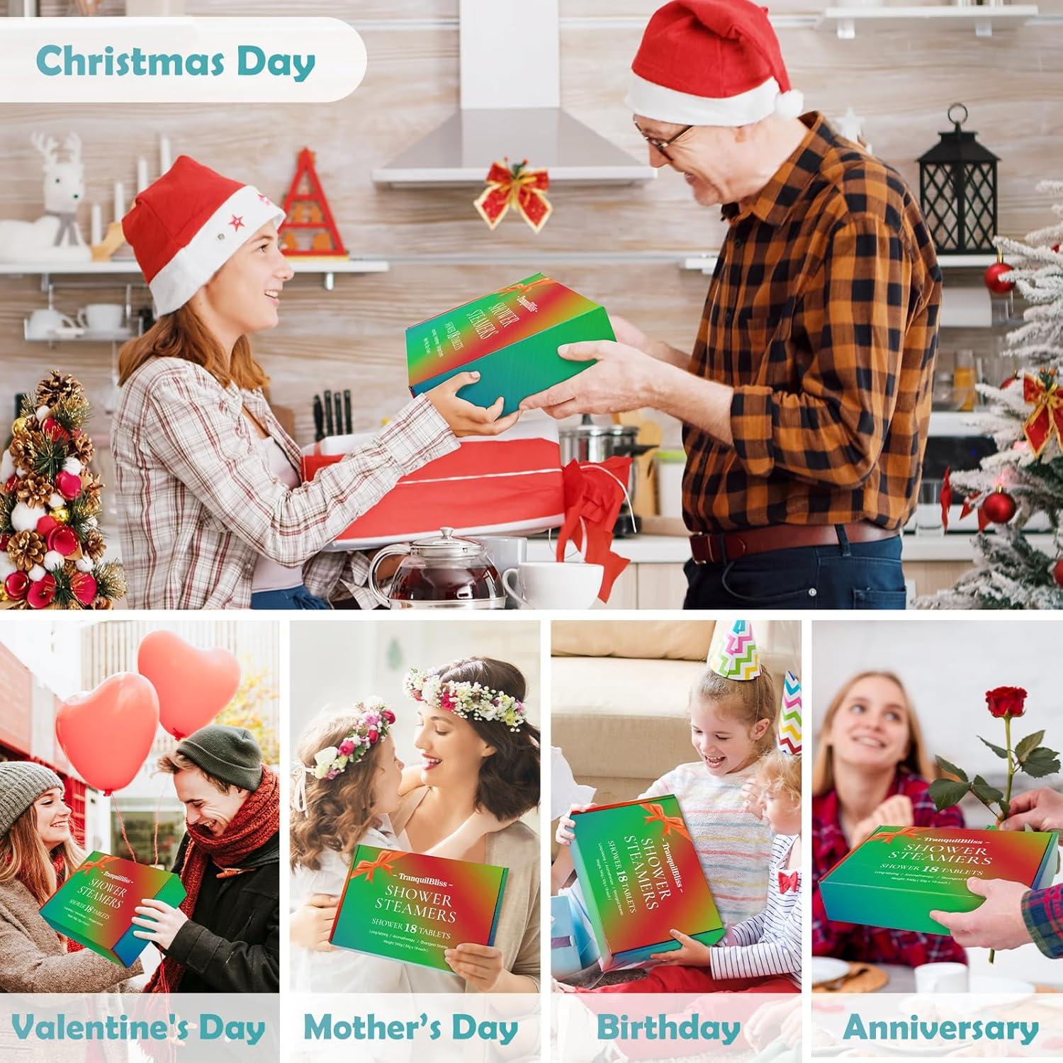 Pastillas de Vapor para Ducha TranquilBliss - 18 Fragancias Naturales