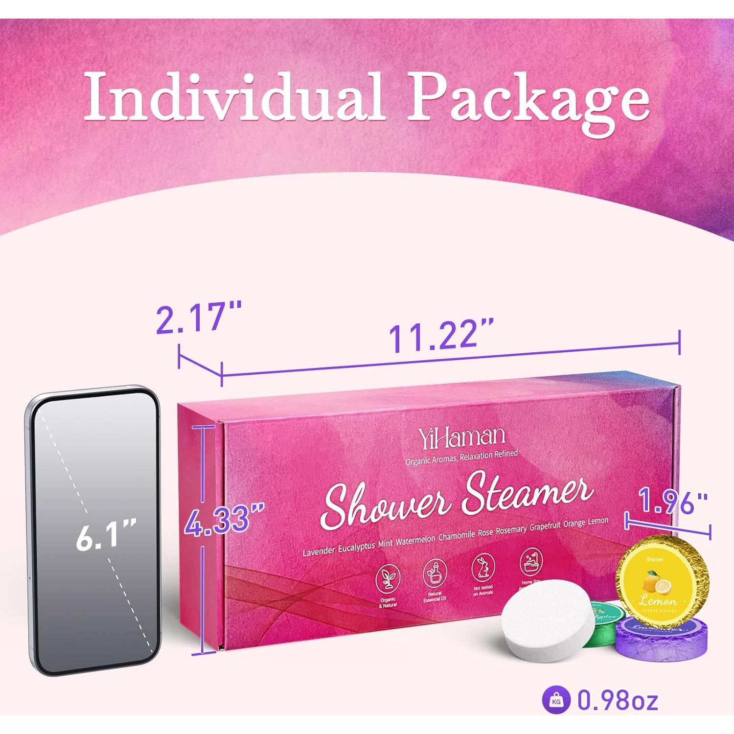 Set 40 Bombas de Ducha Aromaterapia YiHaman - 10 Aromas Orgánicos