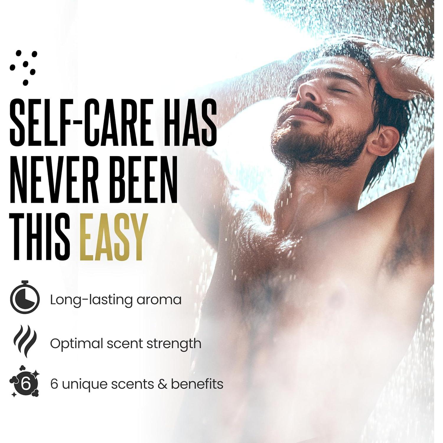 Bombas de Ducha Aromaterapia Cleverfy para Hombres - 6 Tabletas