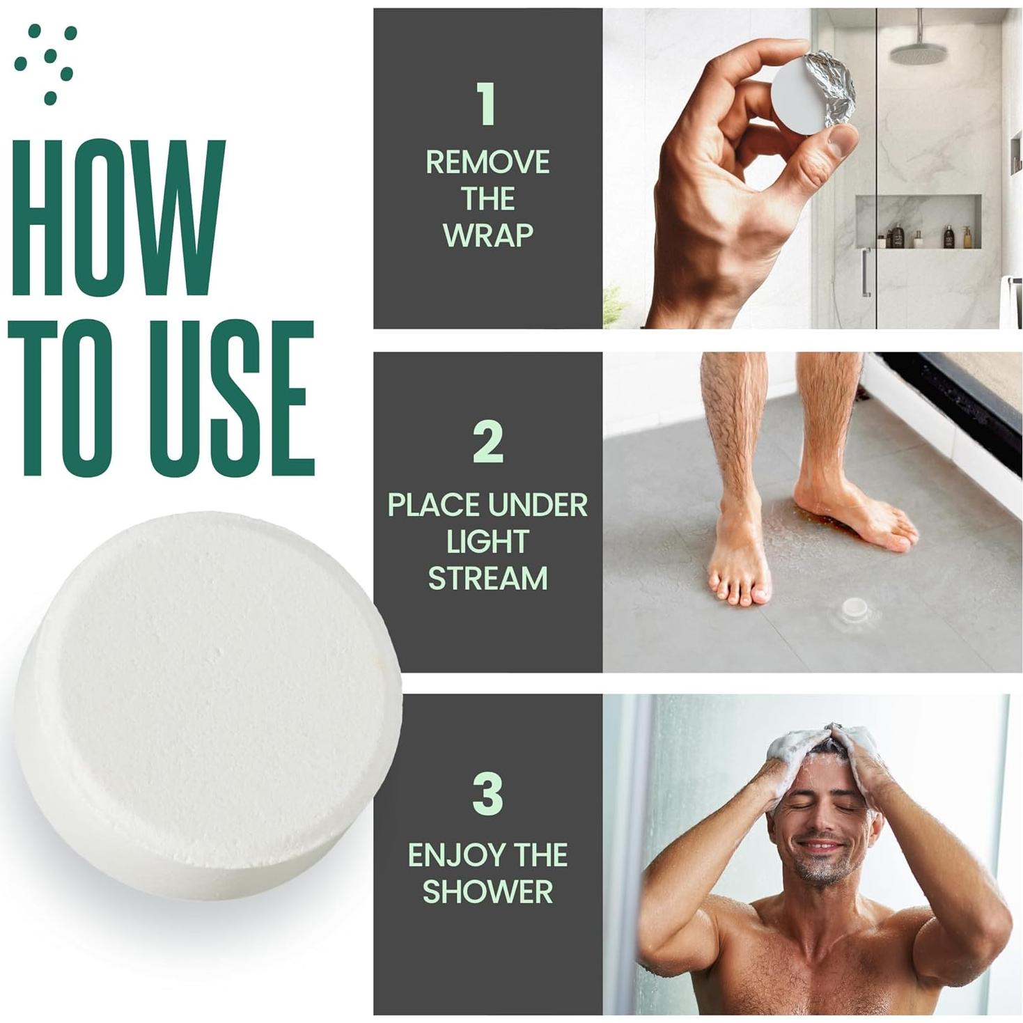 Bombas de Ducha Aromaterapia Cleverfy para Hombres - 6 Tabletas