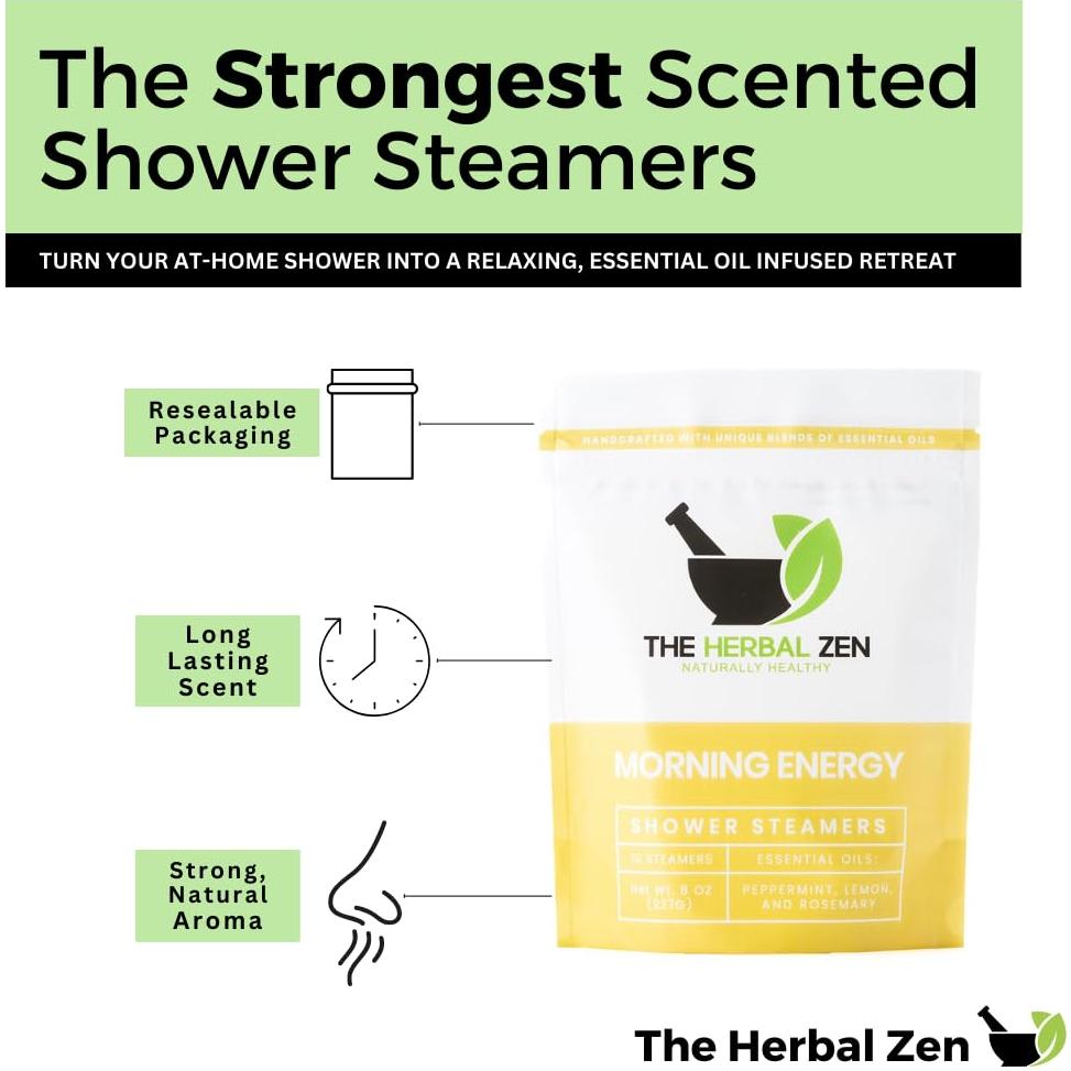 Bombas de Ducha Aromaterapia Menta y Limón - 10 Unidades