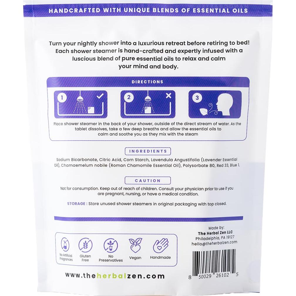 Bombas de Ducha Aromaterapia Lavanda Hechas en EE. UU. 10 Unidades