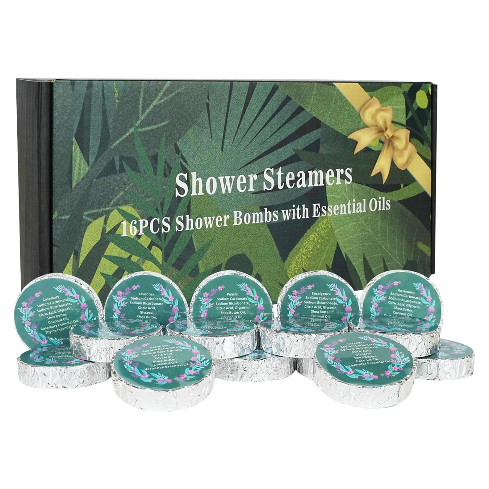 Paquete de 16 Bombas de Ducha Aromaterapia EASESEC - 8 Aromas Naturales