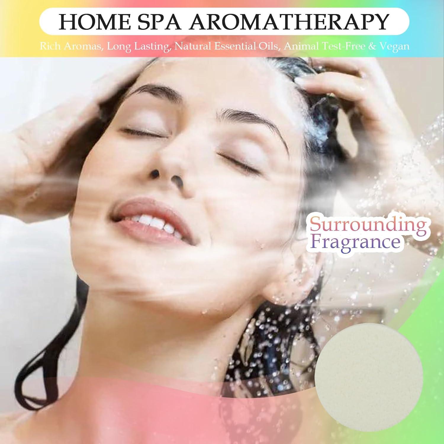 Paquete de 16 Bombas de Ducha Aromaterapia EASESEC - 8 Aromas Naturales