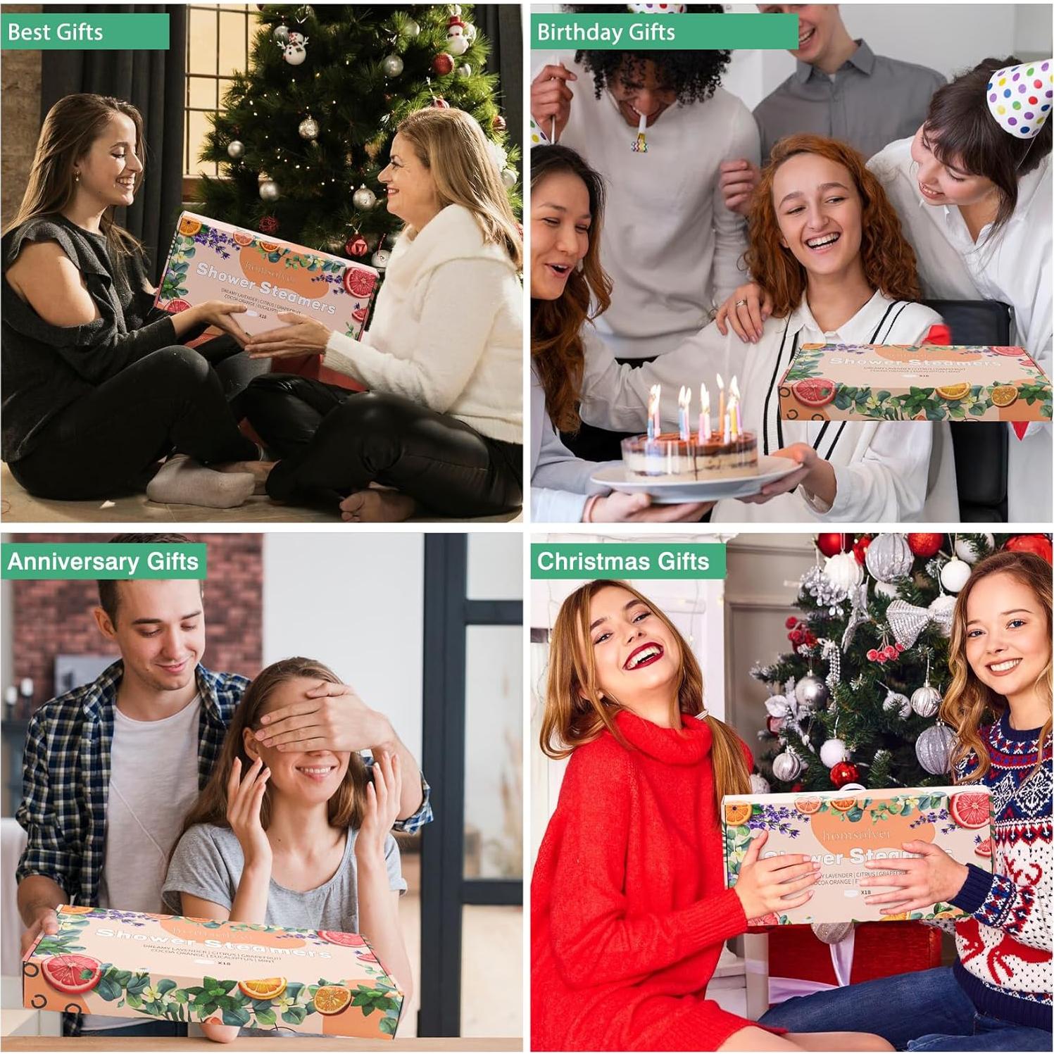 Bombas de Ducha Aromaterapia Homsolver - Paquete de 18 Unidades