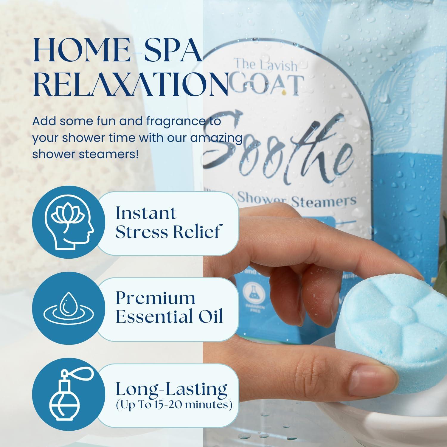 Bombas de Ducha Aromaterapia The Lavish Goat 7 Piezas Menta Eucalipto