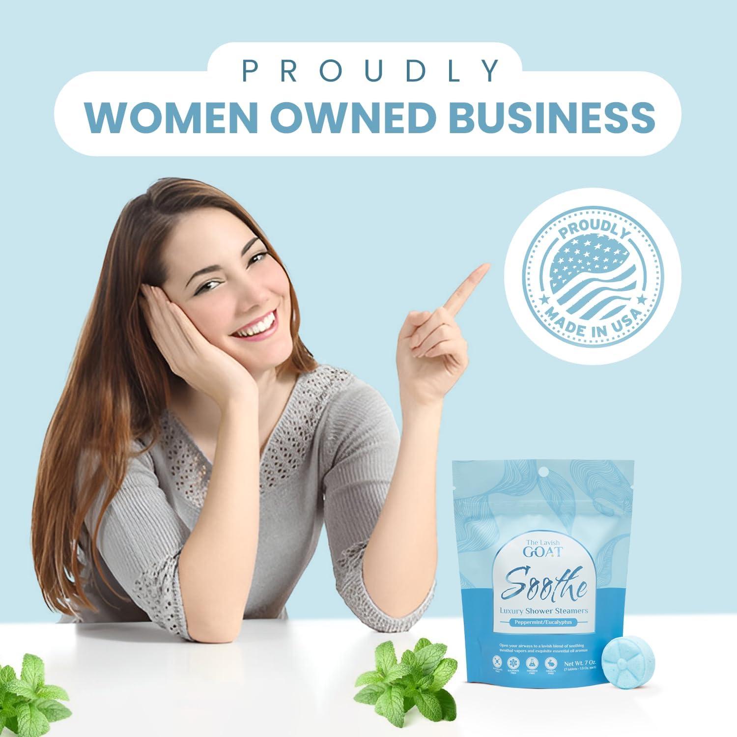 Bombas de Ducha Aromaterapia The Lavish Goat 7 Piezas Menta Eucalipto