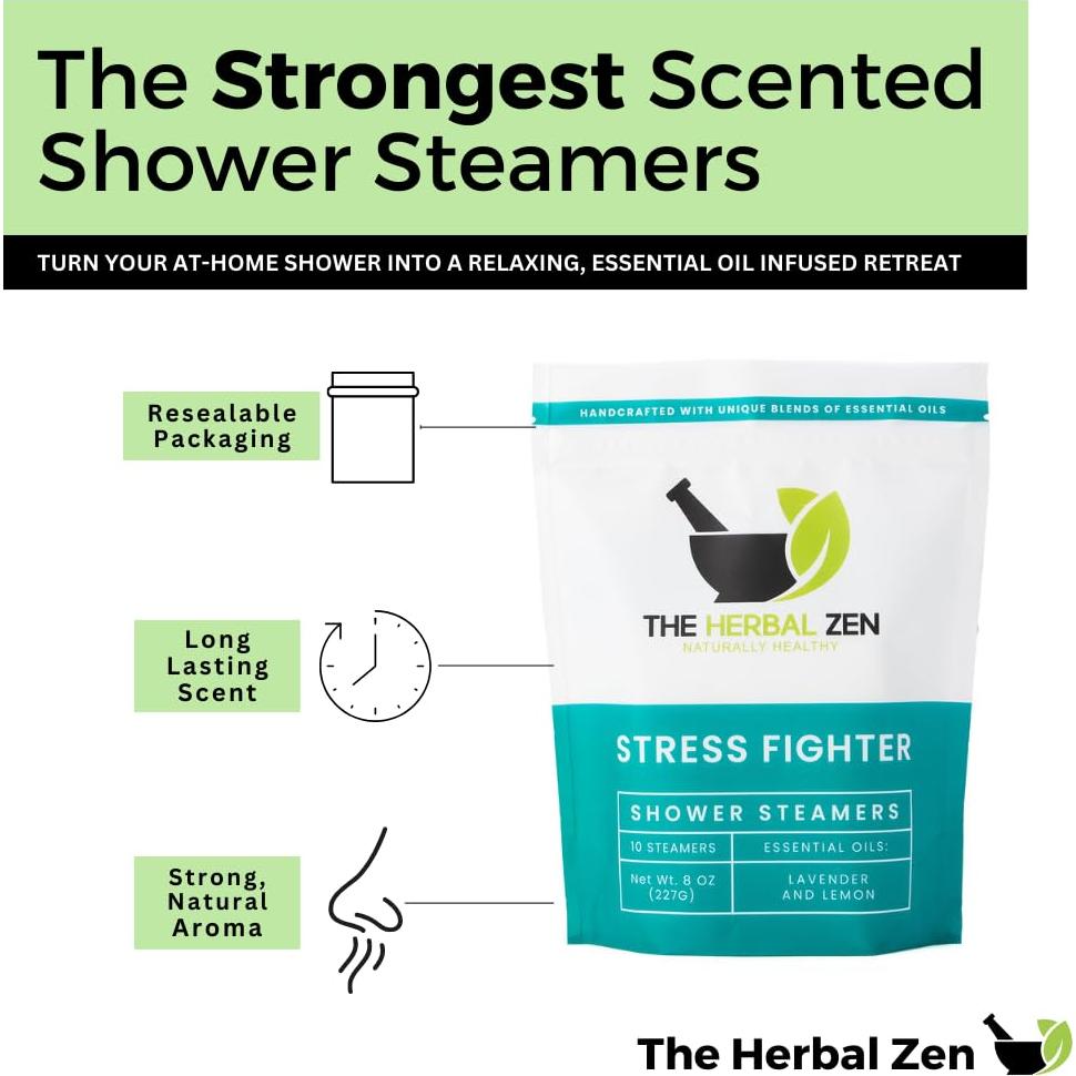 Bombas de Ducha Aromaterapia Luchador del Estrés - 10 Unidades