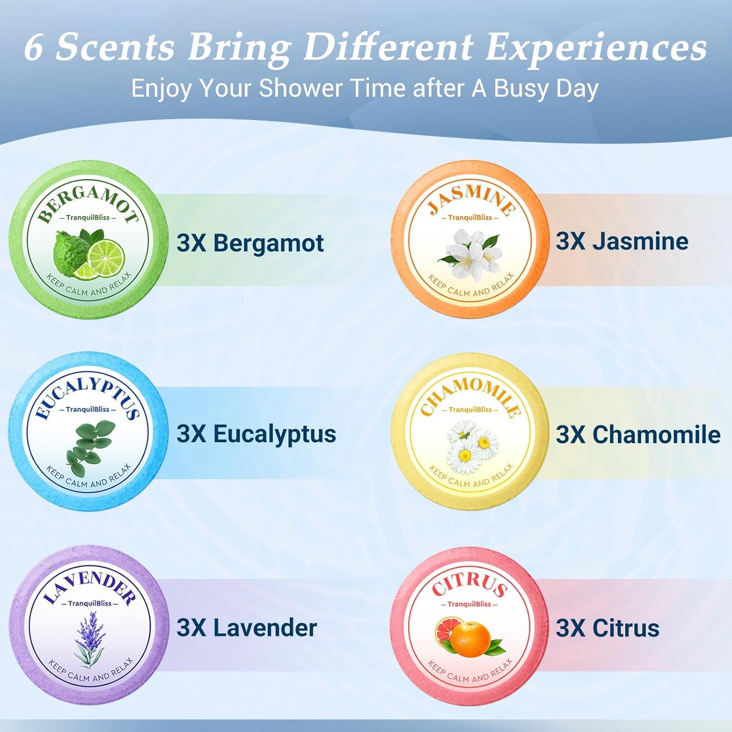 Tabletas de Vapor para Ducha TranquilBliss - Set 18 Piezas