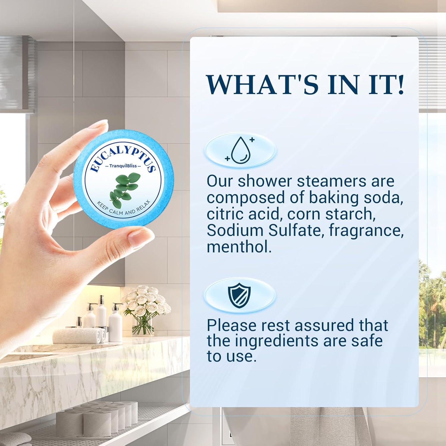 Tabletas de Vapor para Ducha TranquilBliss - Set 18 Piezas