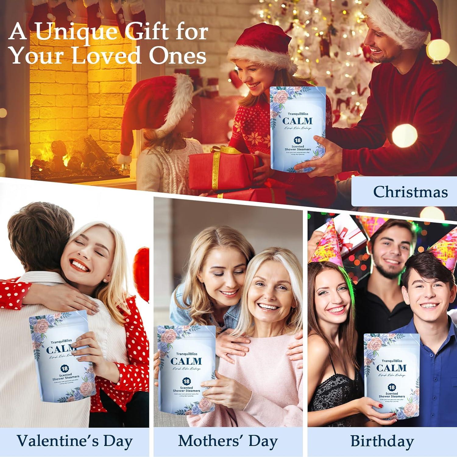 Tabletas de Vapor para Ducha TranquilBliss - Set 18 Piezas