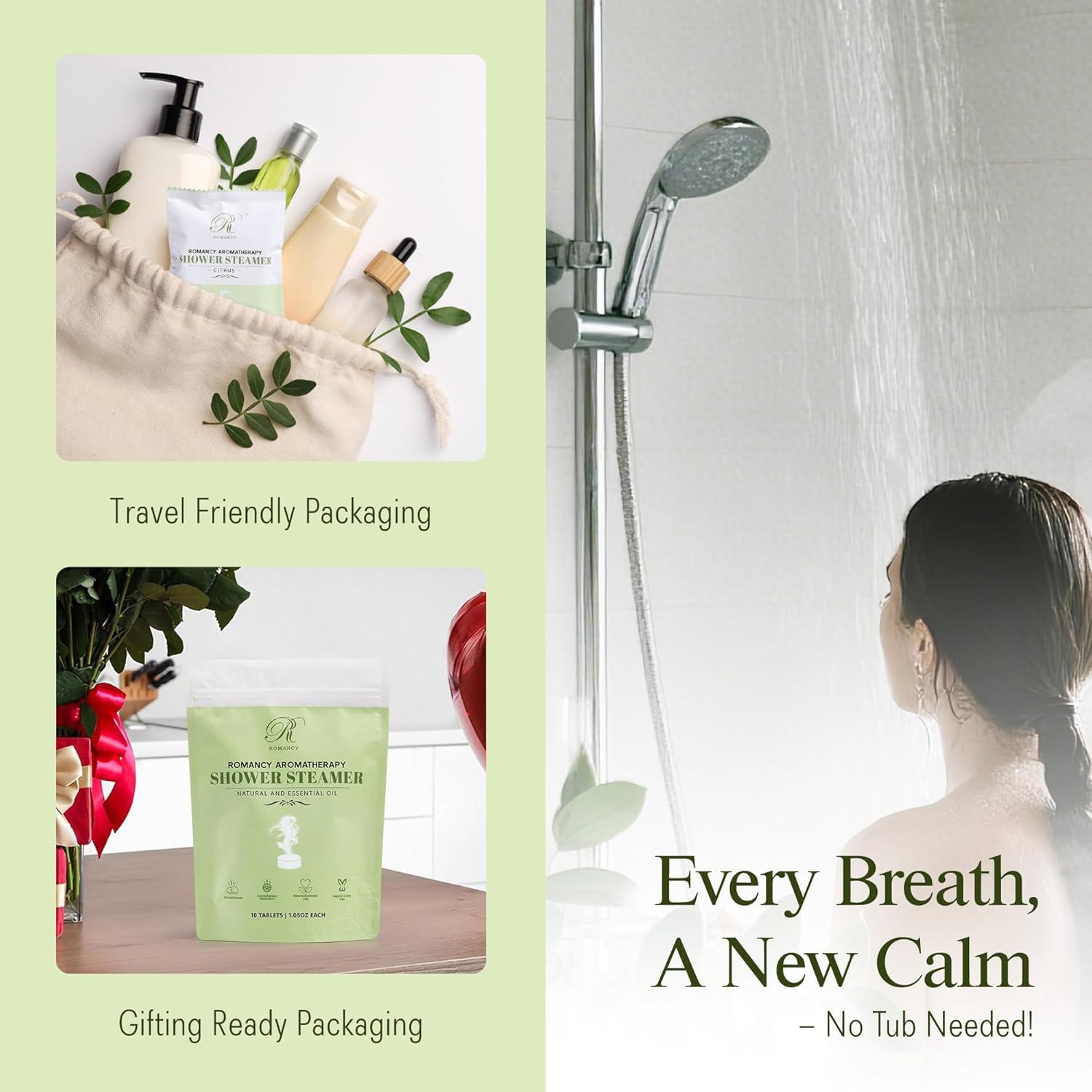 Bombas de Ducha Aromaterapia Romancy - Eucalipto, Menta y Cítricos