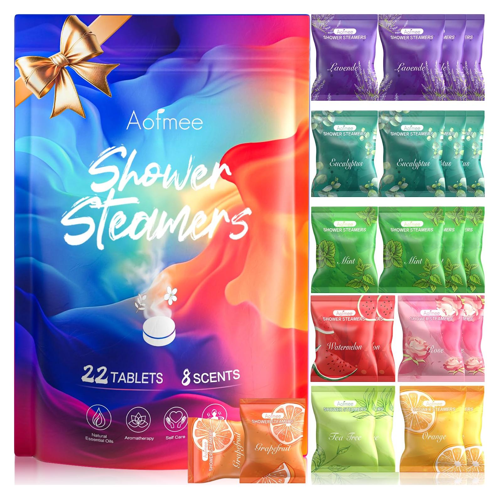 Bombas de Ducha Aromaterapia Aofmee 22 Piezas Aceites Esenciales