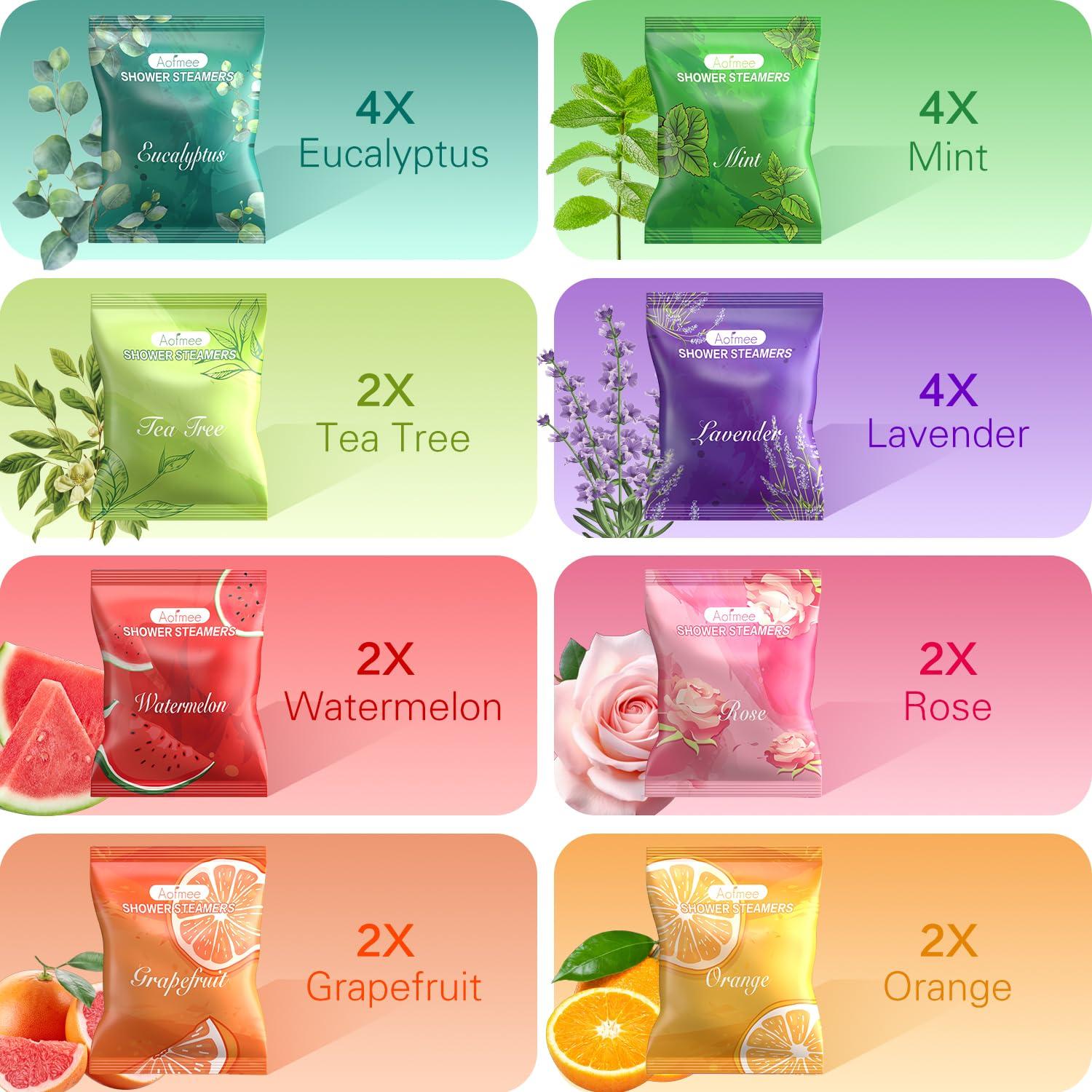 Bombas de Ducha Aromaterapia Aofmee 22 Piezas Aceites Esenciales