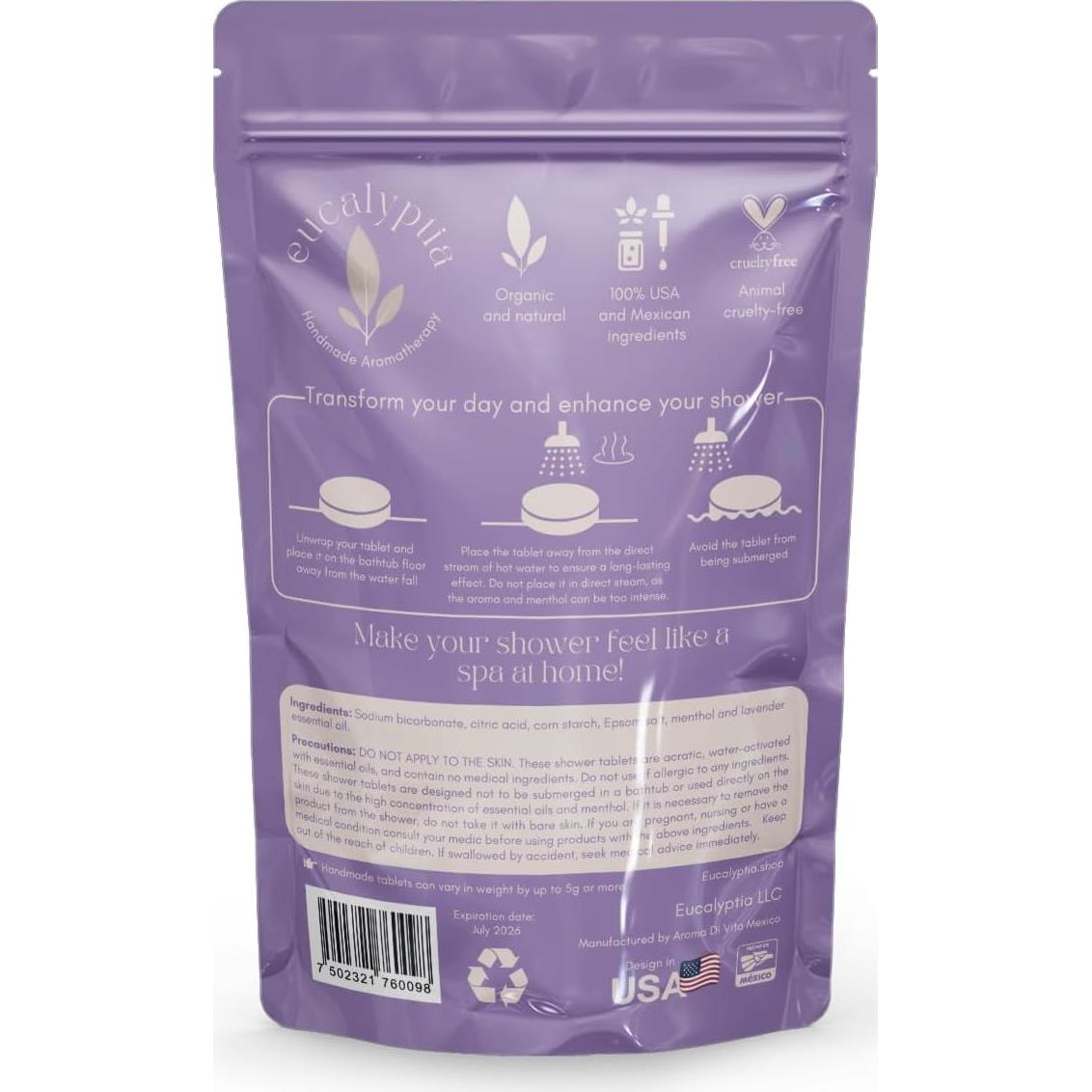 Tabletas de Vapor de Lavanda Aroma Di Vita - 10 Tabletas Spa