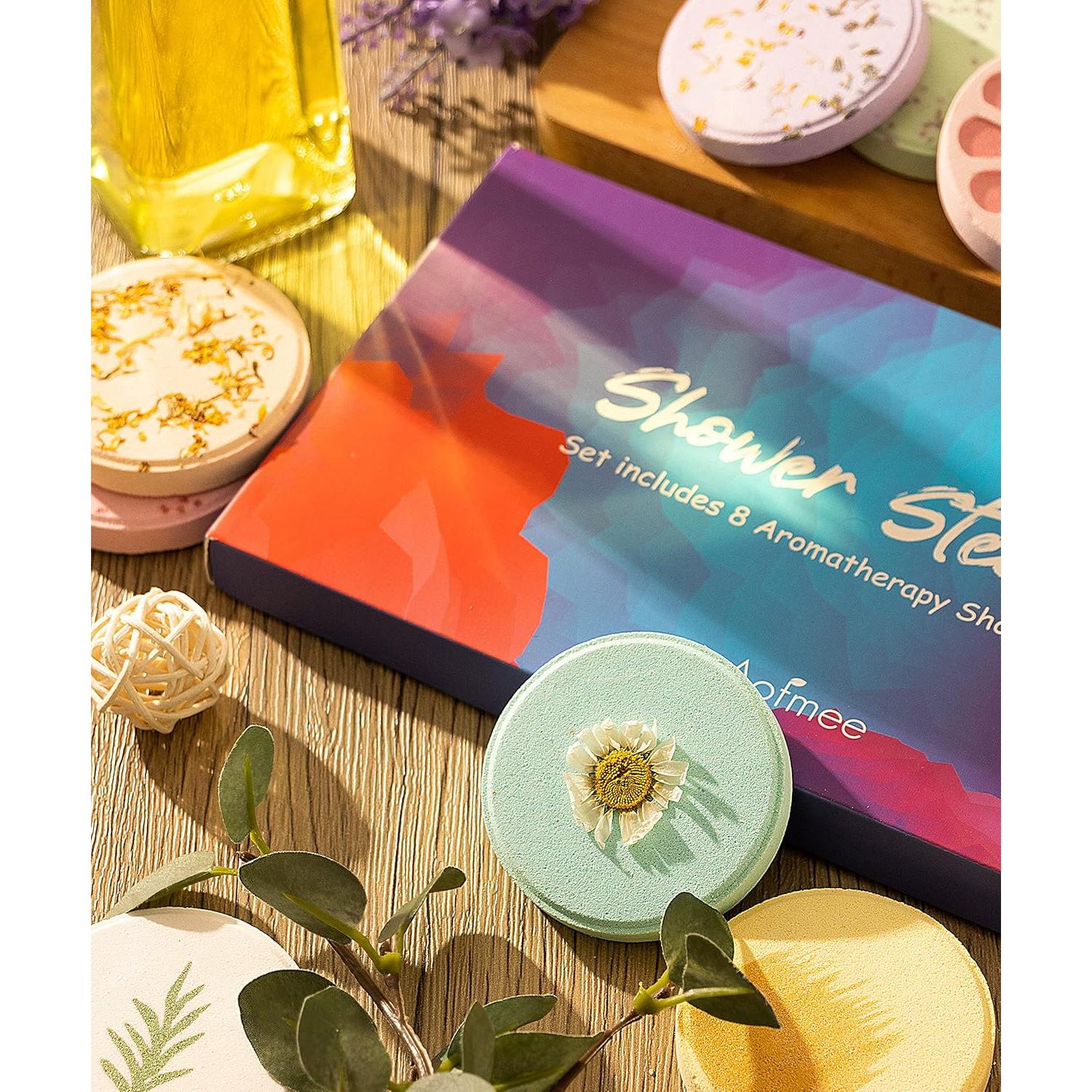 Bombas de Ducha Aromaterapia Aofmee - Paquete de 8 Unidades