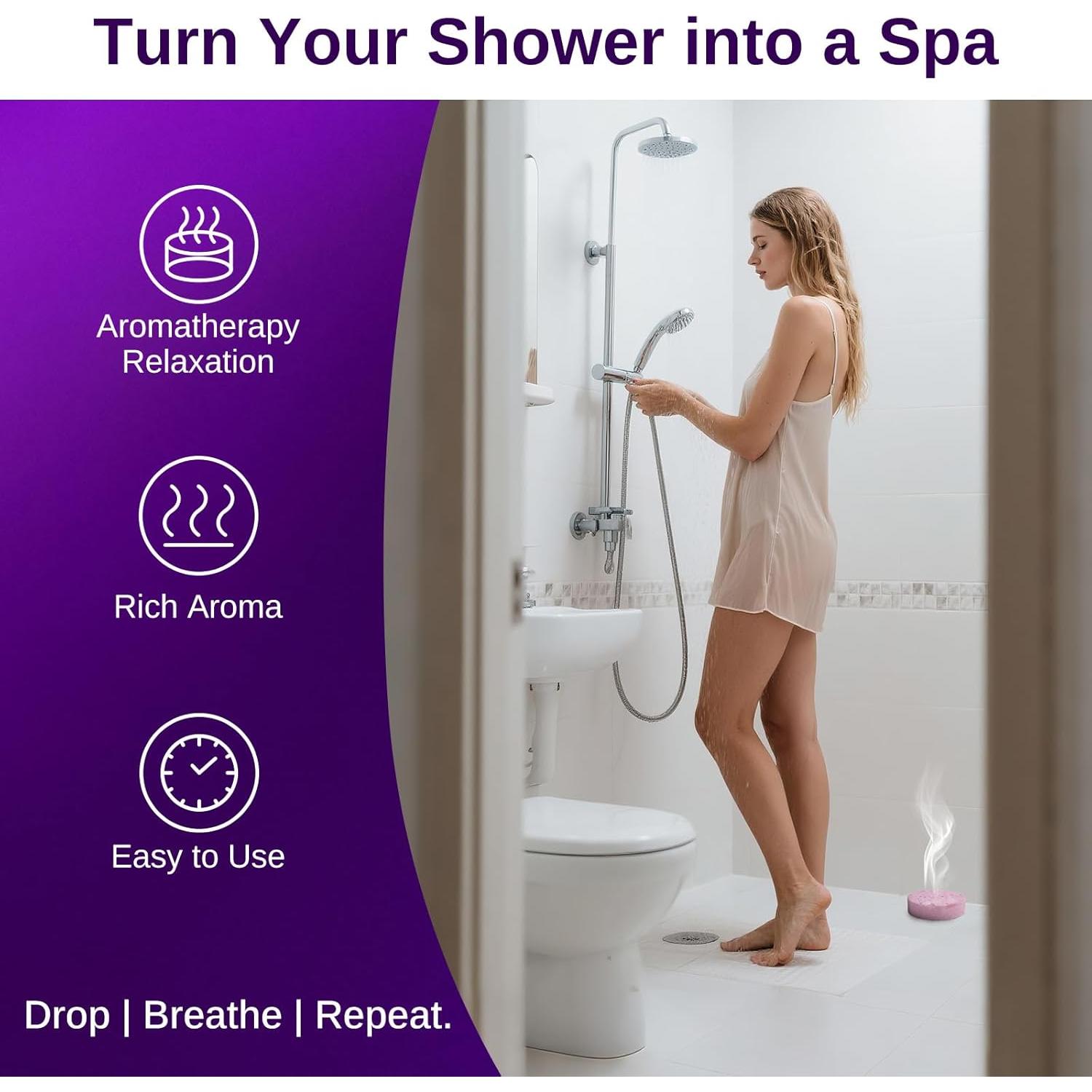 Bombas de Ducha Aromaterapia W&E Choice - 8 Paquete con Aceites Esenciales