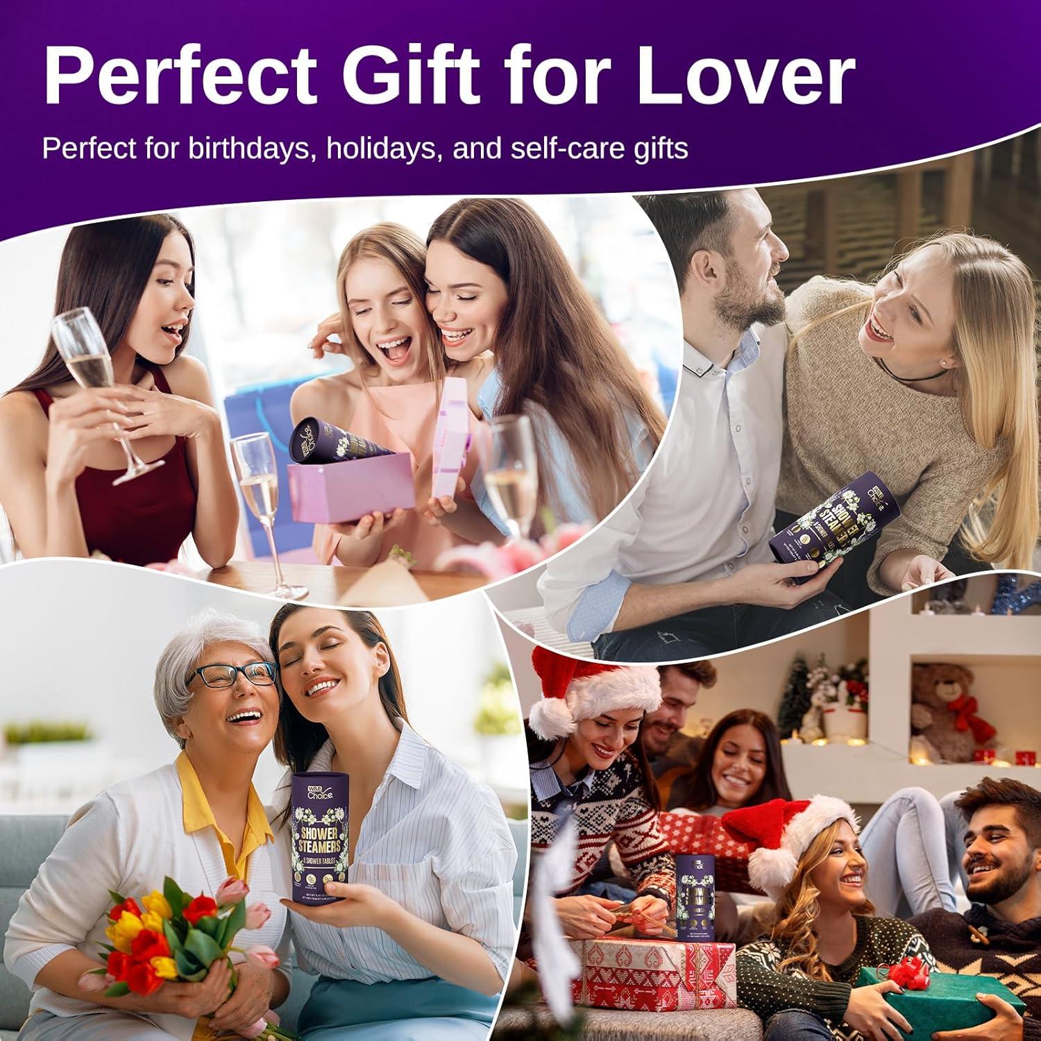 Bombas de Ducha Aromaterapia W&E Choice - 8 Paquete con Aceites Esenciales