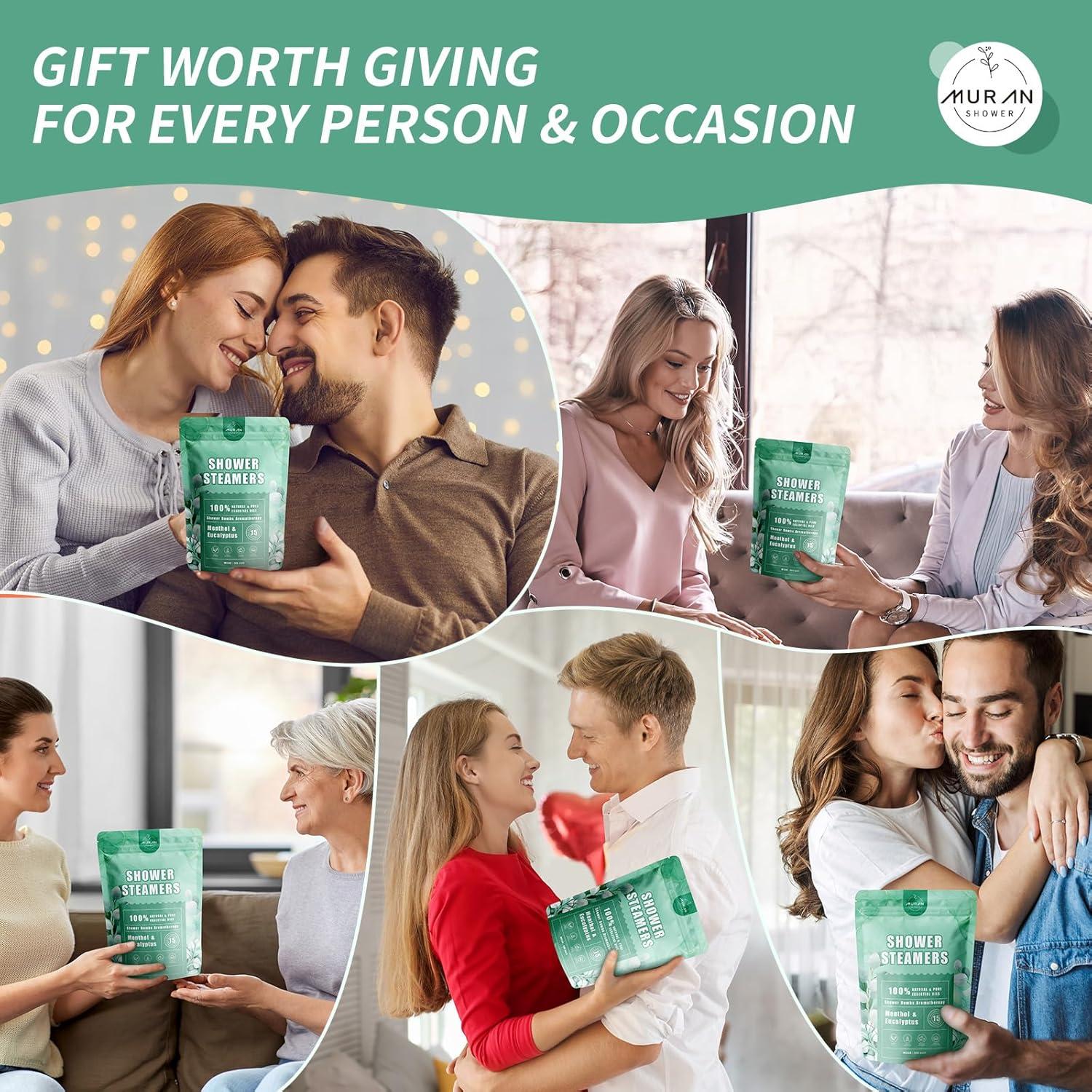 Bombas de Ducha Aromaterapia MURAN 15 Piezas Eucalipto y Mentol