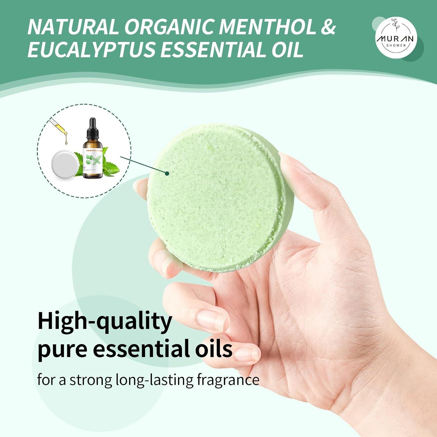 Bombas de Ducha Aromaterapia MURAN 15 Piezas Eucalipto y Mentol