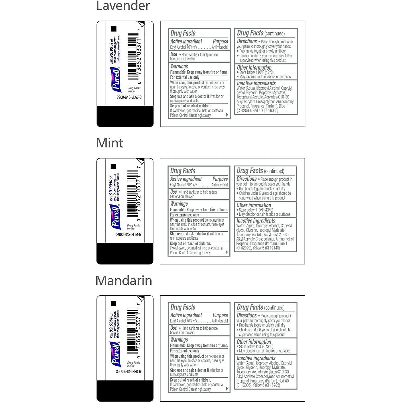 Gel desinfectante de manos Purell Advanced 1 oz con aceites esenciales