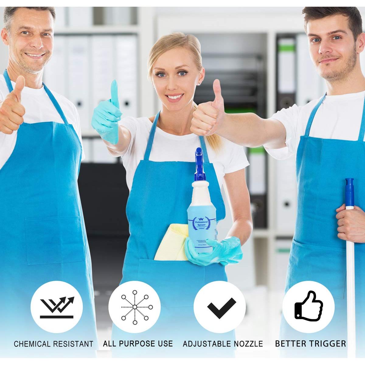 Botellas de Spray de Plástico Uineko 950 ml 4 Piezas Azul