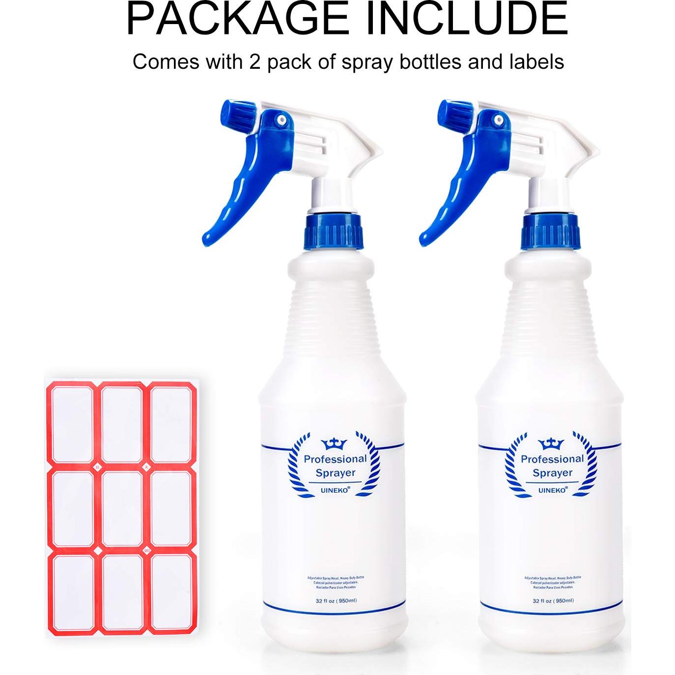 Botellas de Spray de Plástico Uineko 950 ml 4 Piezas Azul