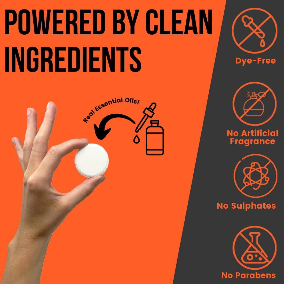 Steamers de Ducha Energizantes Pure Athlete - Naranja y Árbol de Té