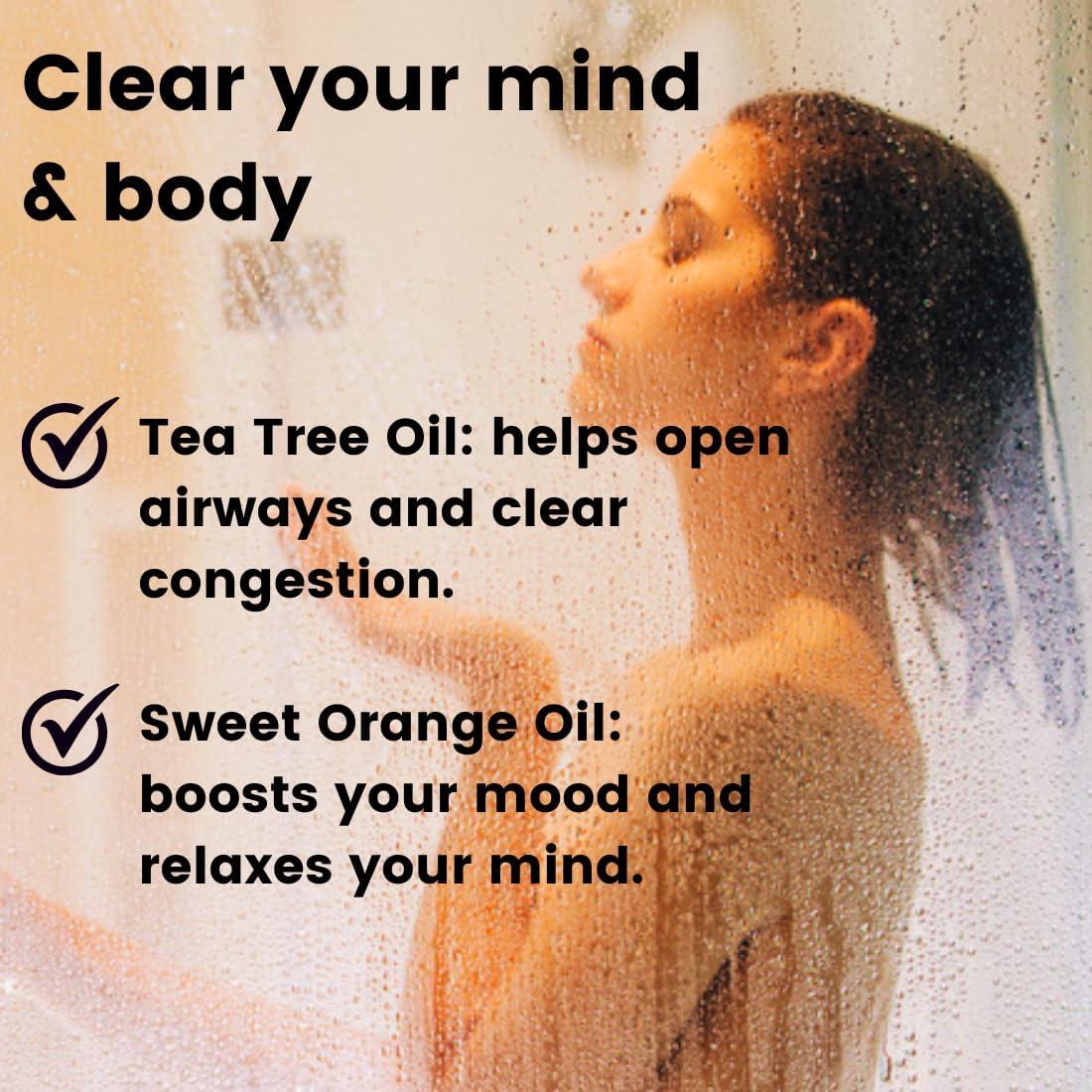 Steamers de Ducha Energizantes Pure Athlete - Naranja y Árbol de Té