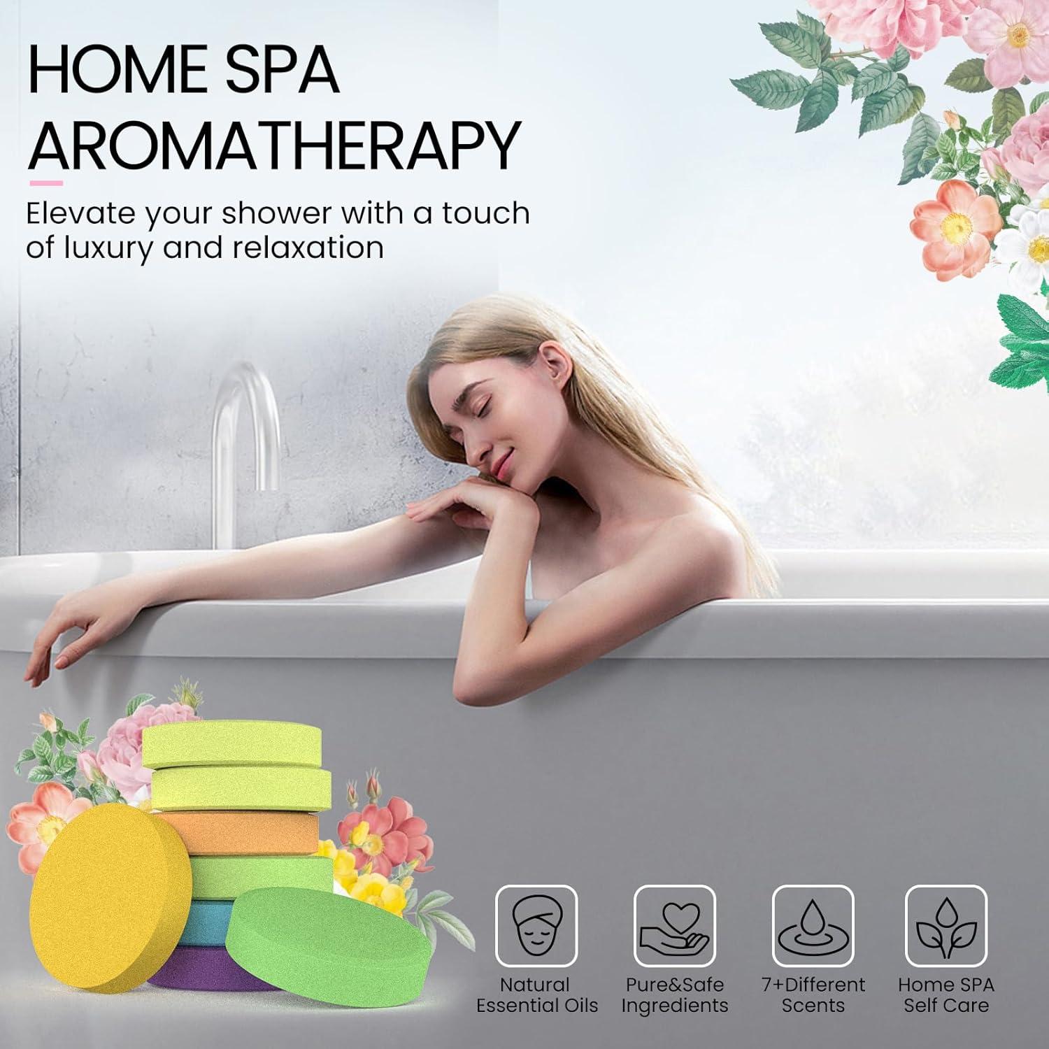 Bombas de Ducha Aromaterapia ZIAKEAU 8 Paquetes Relajación