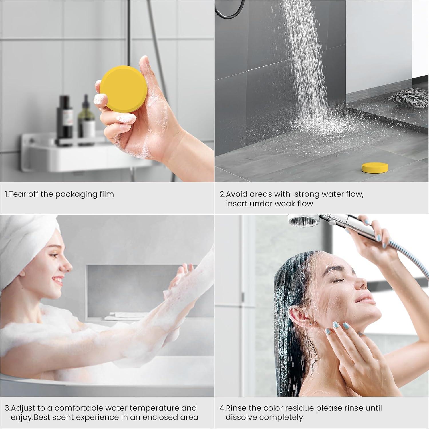 Bombas de Ducha Aromaterapia ZIAKEAU 8 Paquetes Relajación