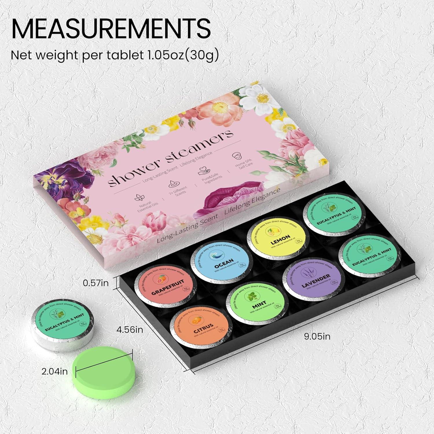 Bombas de Ducha Aromaterapia ZIAKEAU 8 Paquetes Relajación