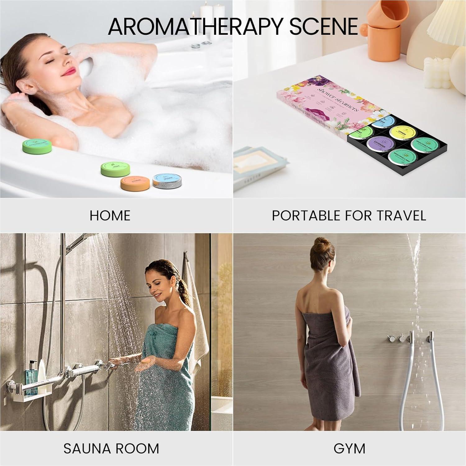 Bombas de Ducha Aromaterapia ZIAKEAU 8 Paquetes Relajación