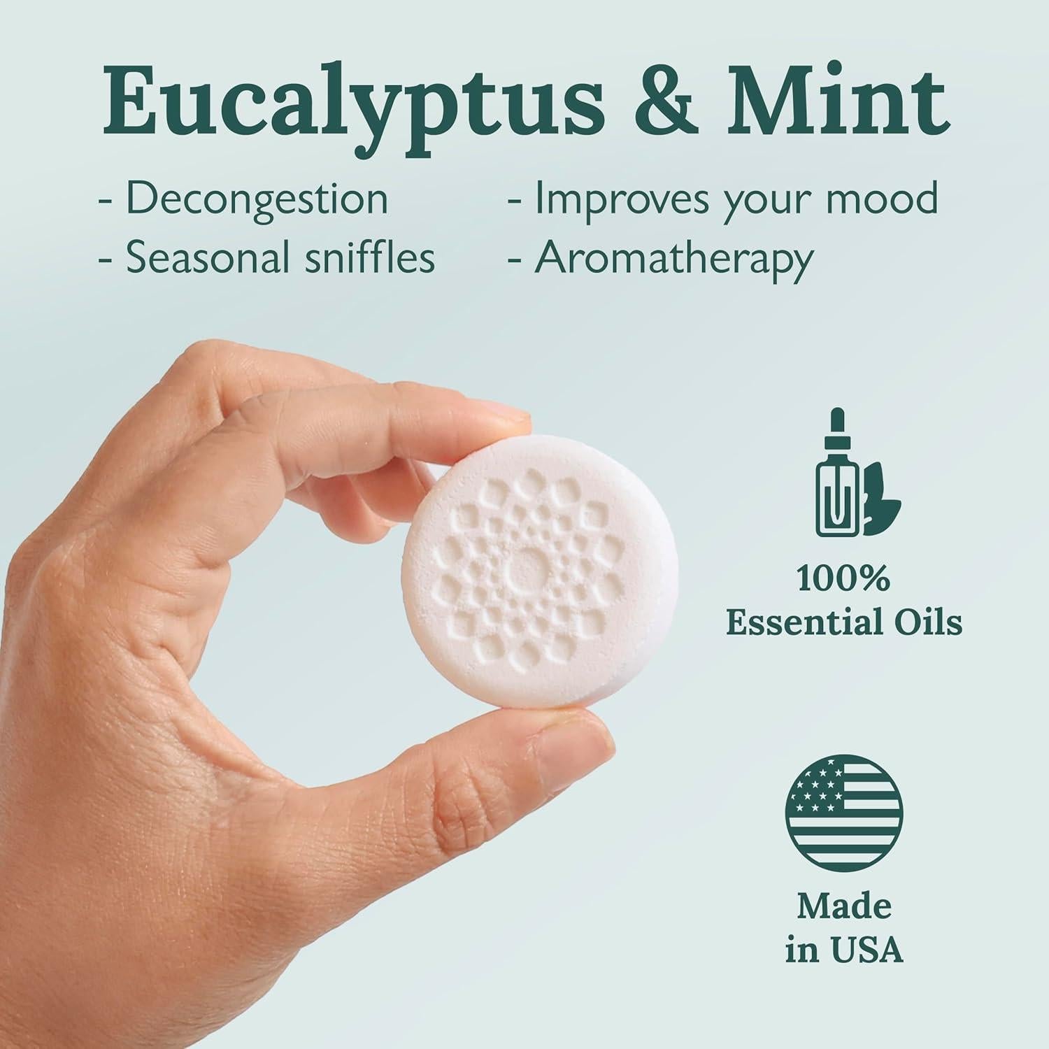 Pastillas de Vapor Gilden Tree Eucalipto Menta 100% Puro