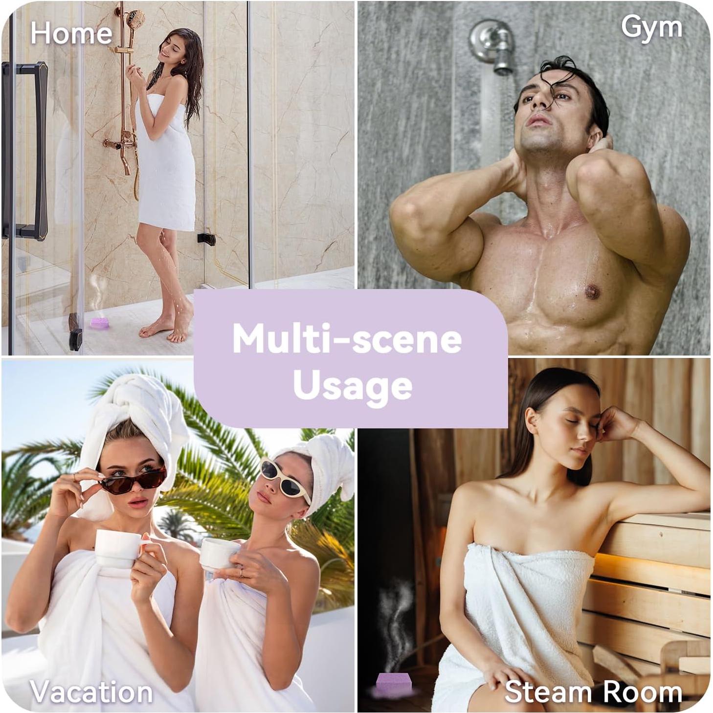 Paquete de 6 Bombas de Ducha Aromaterapia Ceedoo - Lavanda, Eucalipto, Menta