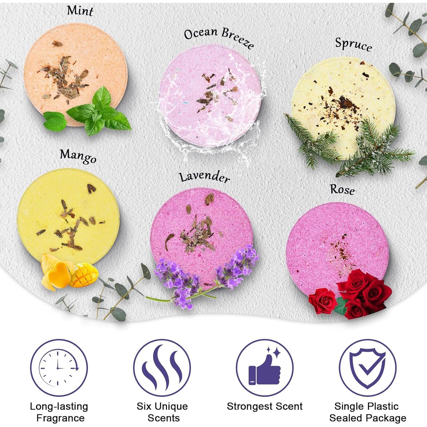 Set de 6 Tabletas de Ducha Aromaterapia Stonore - Regalo para Mamá