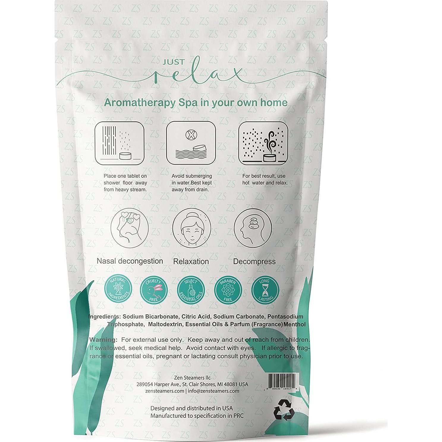 Bombas de Ducha de Eucalipto Zen - Aromaterapia 15 Piezas