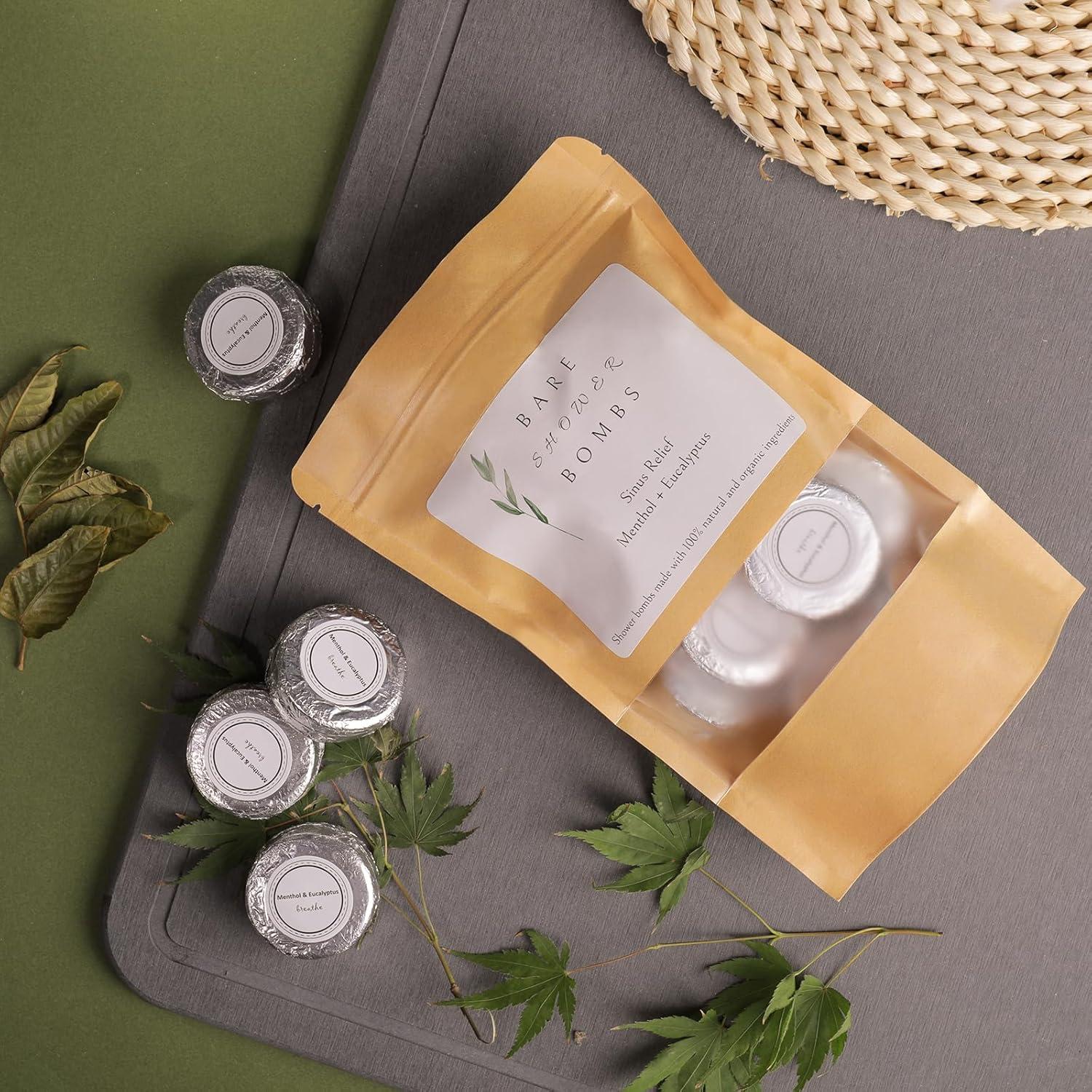 Set de 15 Bombas de Ducha Naturales Bare con Eucalipto y Mentol