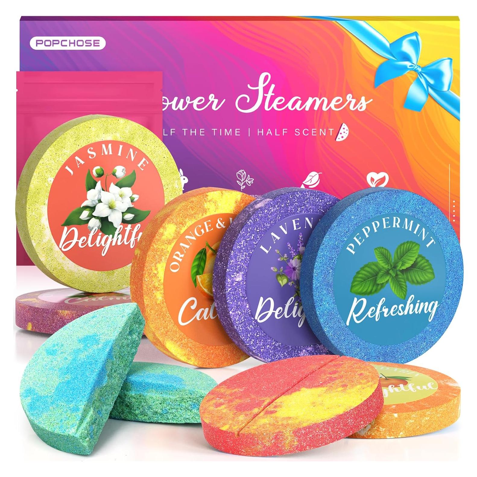 Bombas de Ducha Aromaterapia POPCHOSE - 8 Aromas Naturales