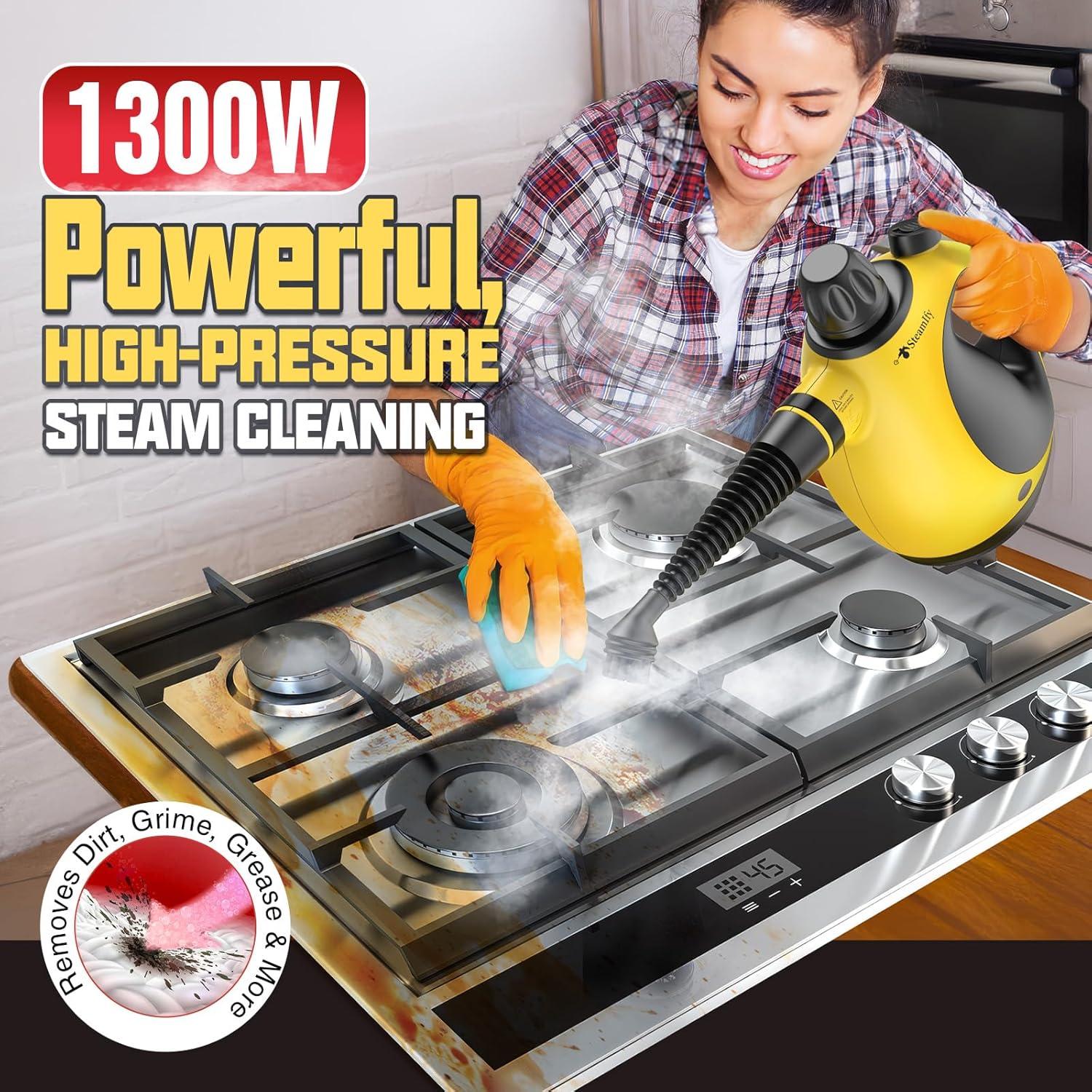 Limpiador de vapor portátil STEAMIFY 1200W 380ml multi-superficie