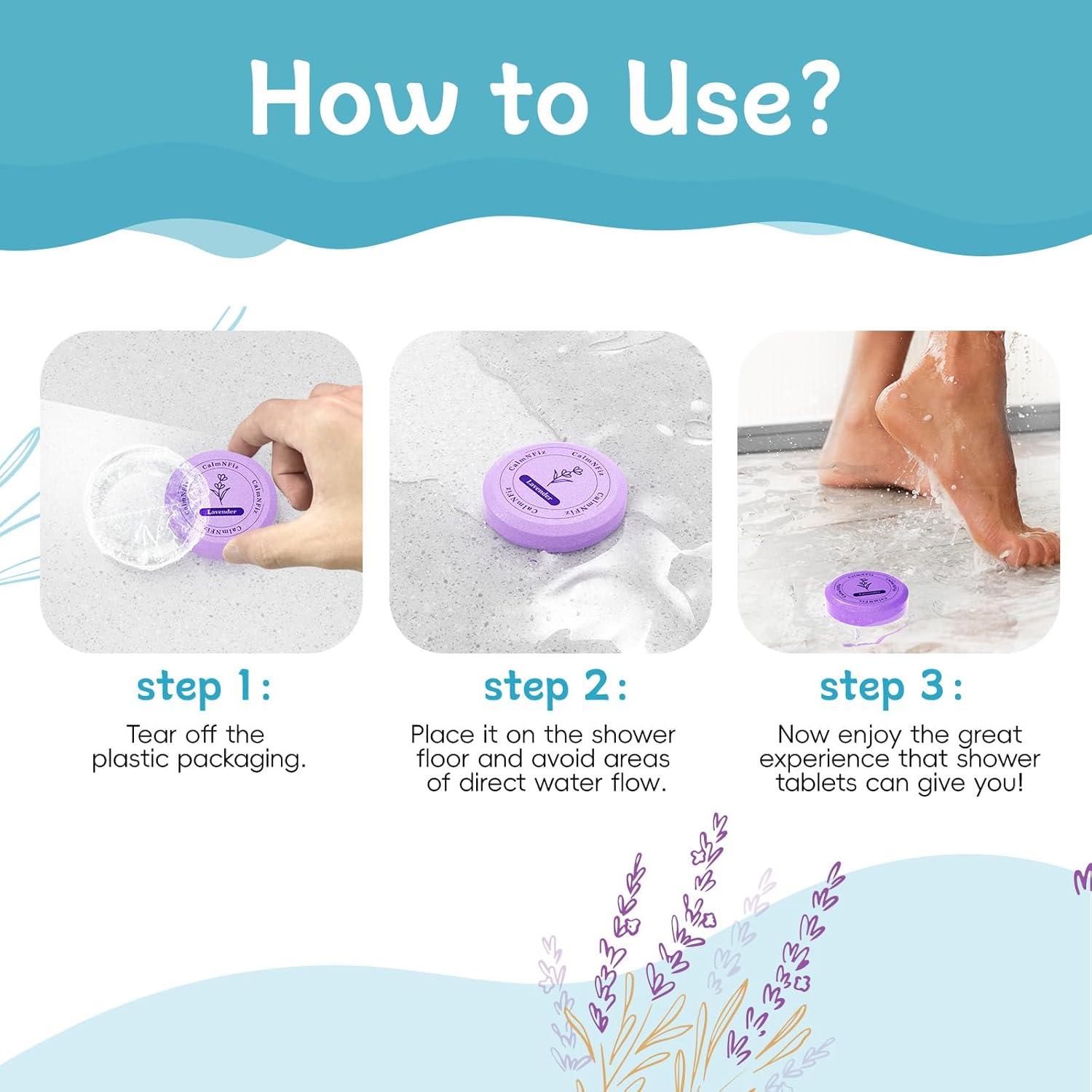 Paquete de 12 pastillas de vapor para ducha CalmNFiz - 6 aromas