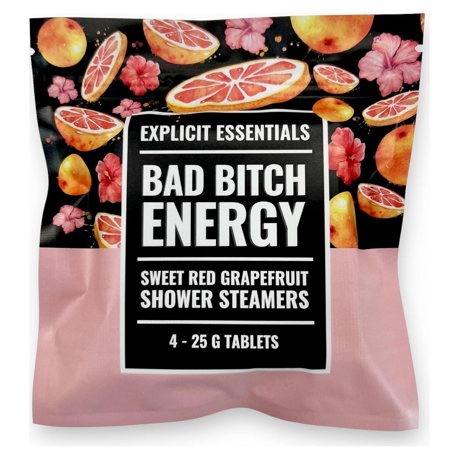 Tabletas de Vapor de Ducha Pomelo Rojo Dulce Explicit Essentials - 4 Unidades 25g