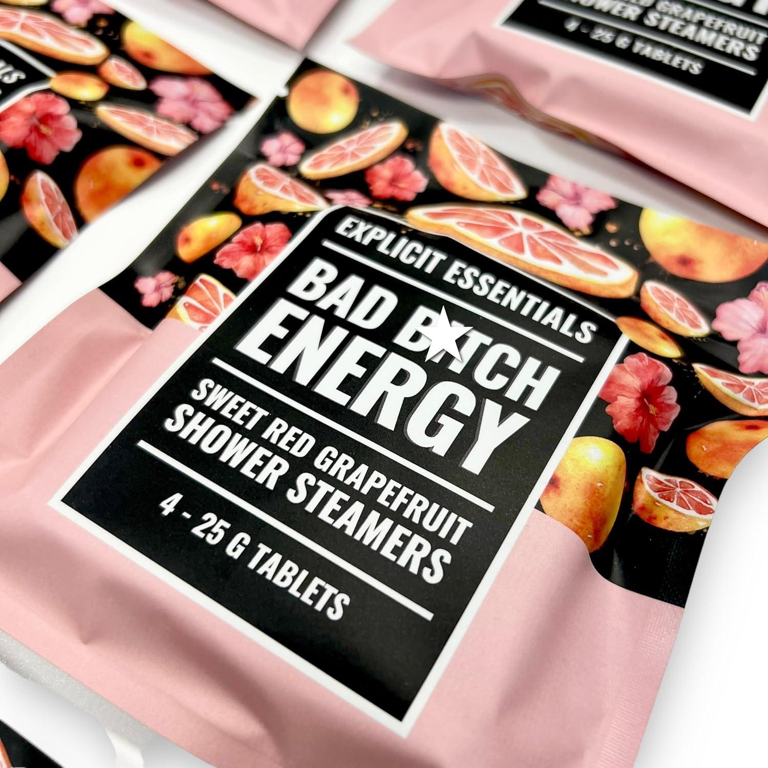 Tabletas de Vapor de Ducha Pomelo Rojo Dulce Explicit Essentials - 4 Unidades 25g